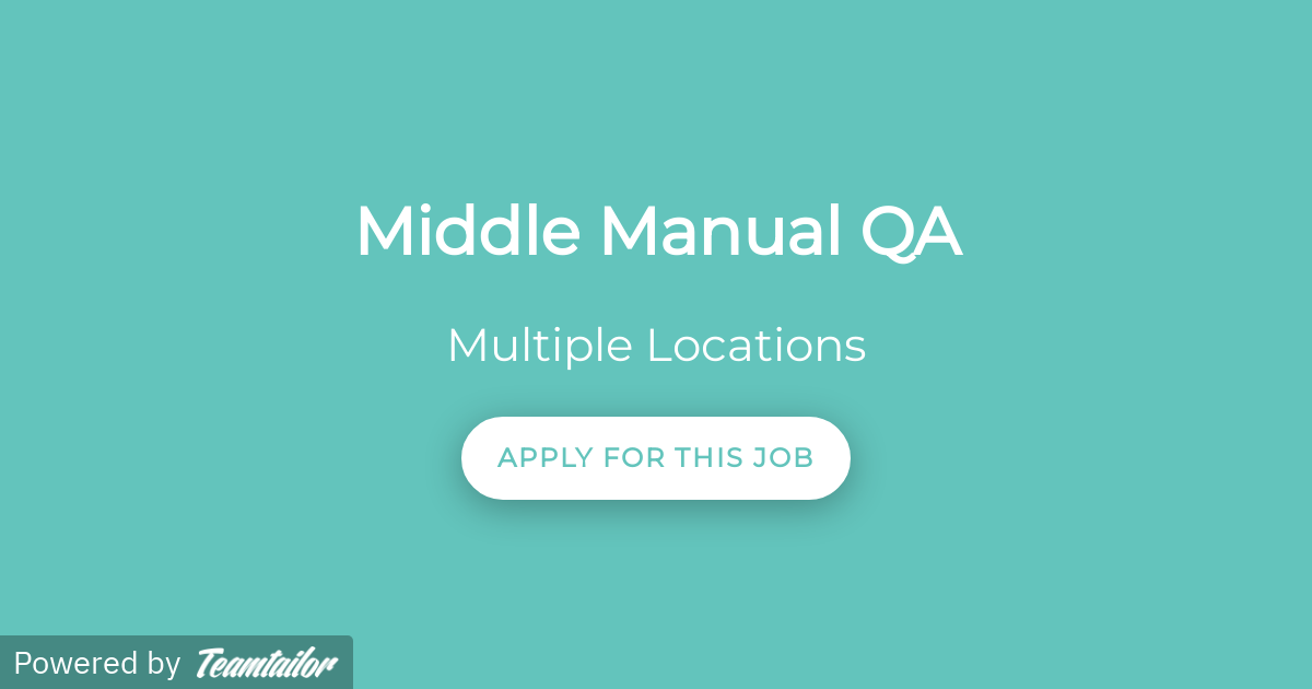 Middle Manual QA TechTellent