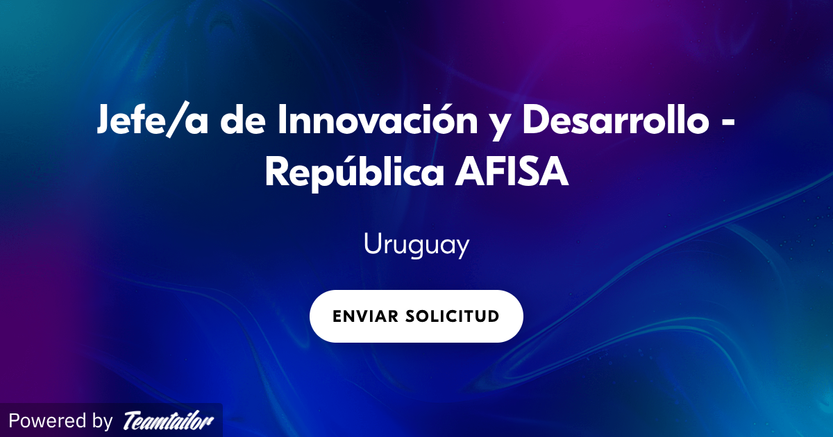 Jefe/a de Innovación y Desarrollo - República AFISA - CPA FERRERE
