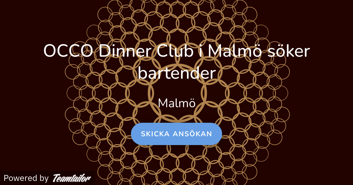 OCCO Dinner Club i Malmö söker bartender - Rosénssons Consulting ...