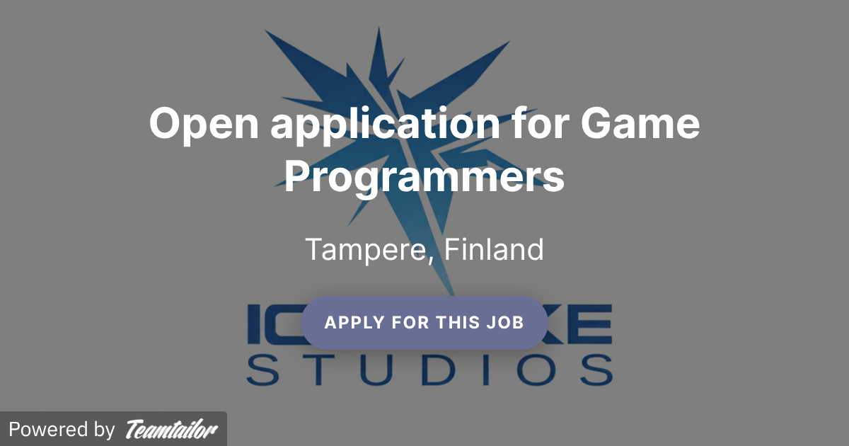 Open application for Game Programmers - Paradox Interactive