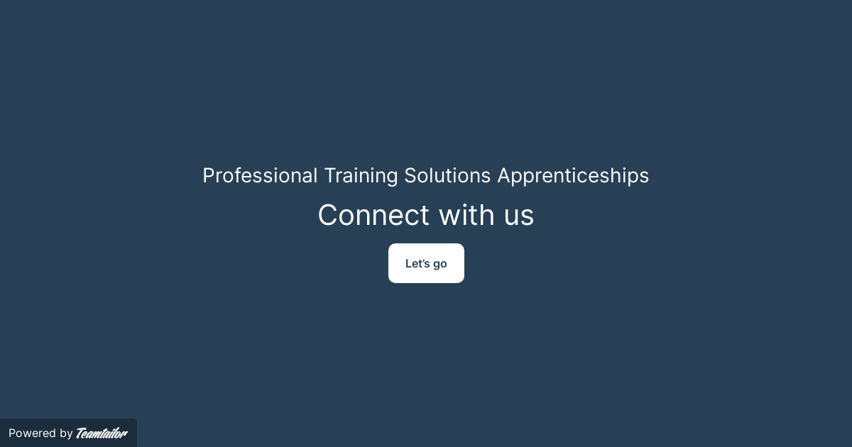 Professional Training Solutions Apprenticeships – Connect