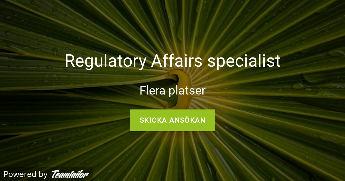 Regulatory Affairs specialist Technogarden