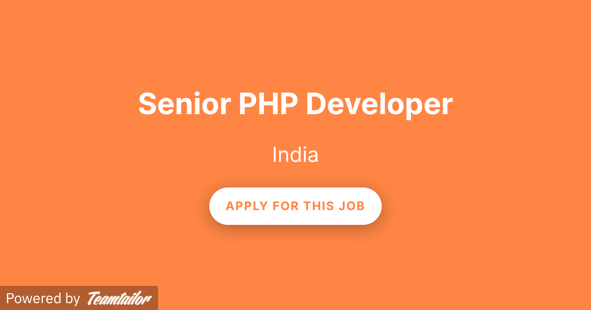 Senior PHP Developer - Cartrack