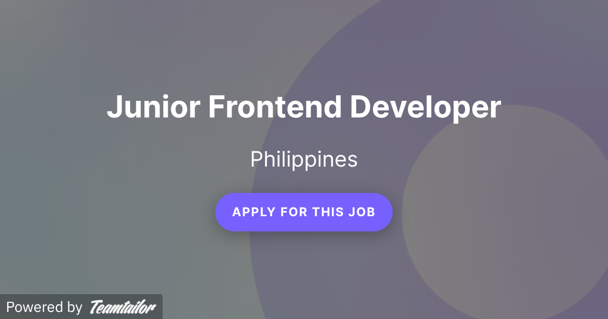 Junior Frontend Developer - RecruitGo
