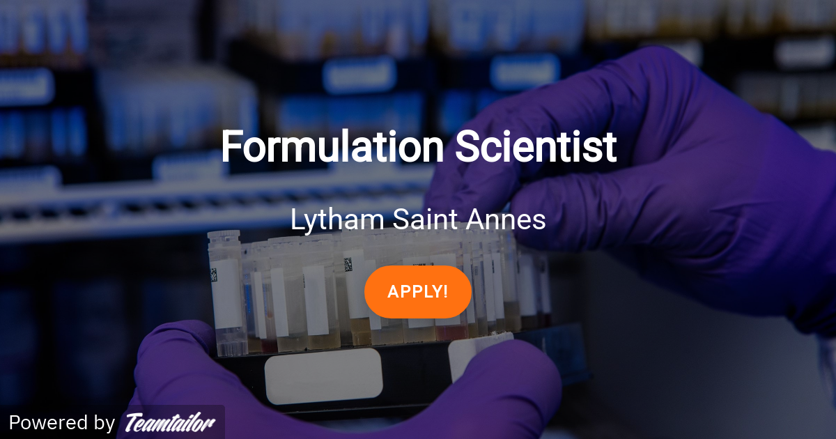Formulation Scientist Tangerine Holdings
