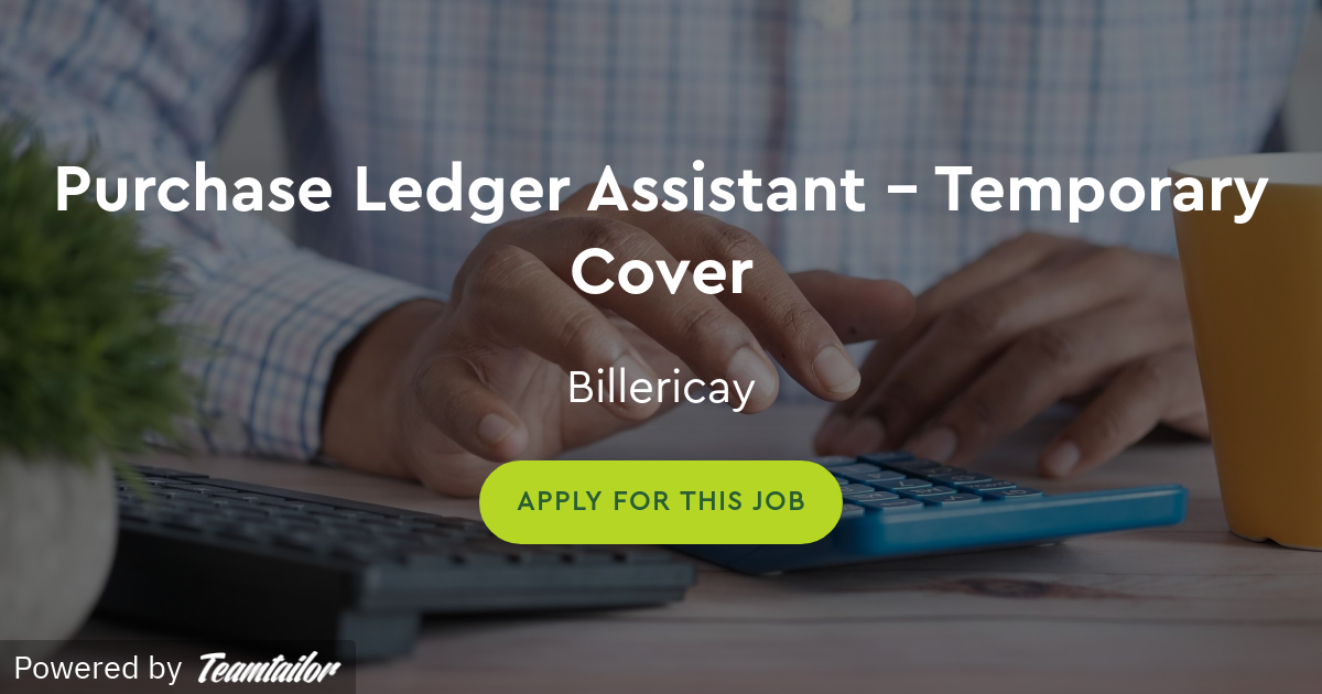 Purchase Ledger Assistant Temporary Cover Ground Control