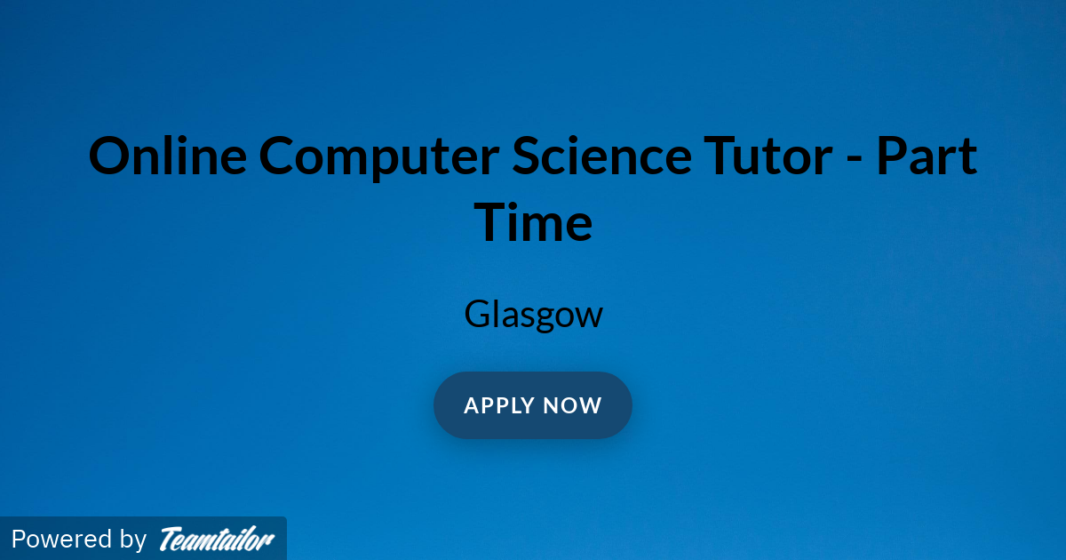 Online Computer Science Tutor - Part Time - FindTutors