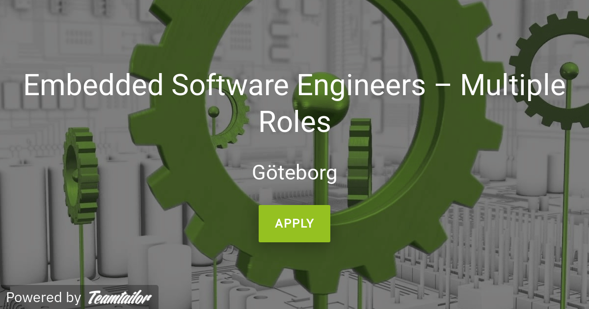 Embedded Software Engineers – Multiple Roles - Technogarden