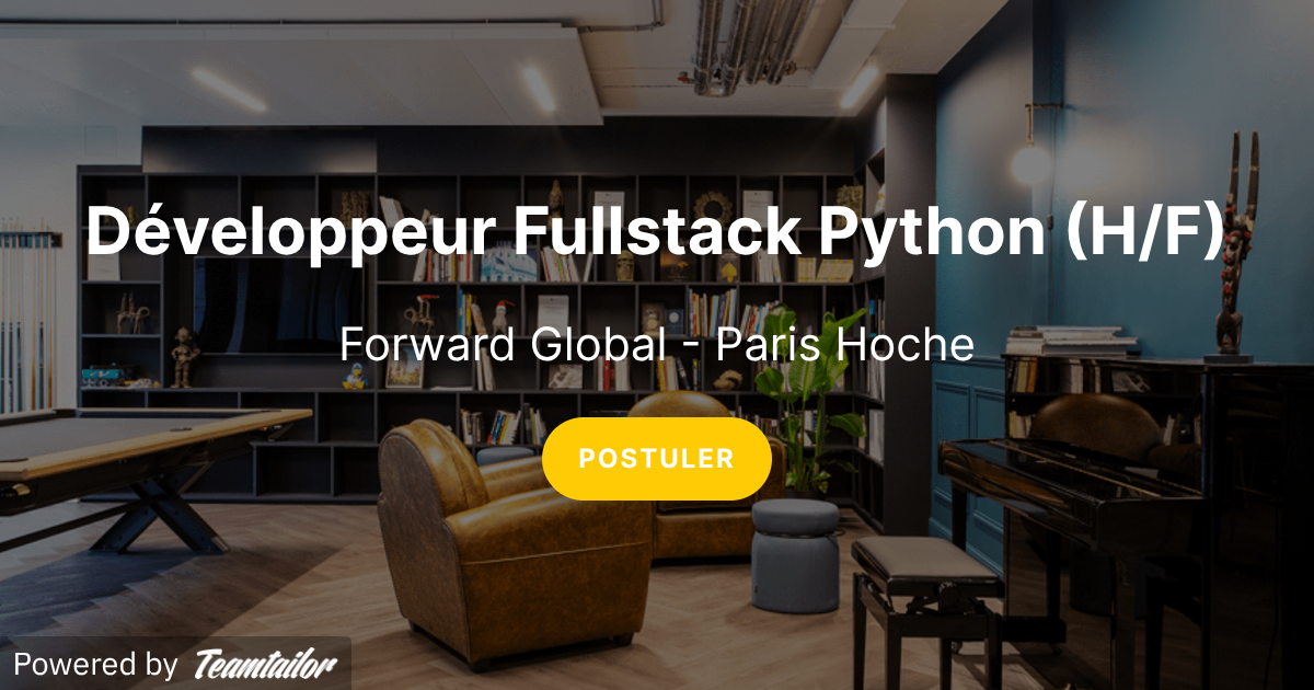 Développeur Fullstack Python (H/F) - Forward Global