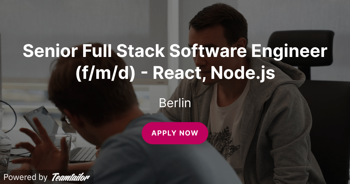 Senior Full Stack Software Engineer (f/m/d) - React, Node.js ...