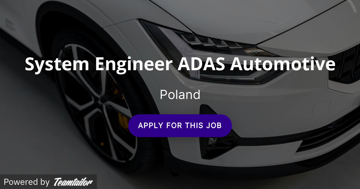 System Engineer ADAS Automotive - Infotree Global Solutions