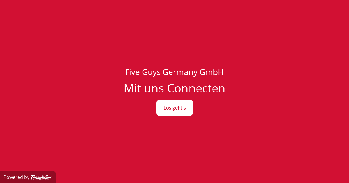 Five Guys Germany GmbH – Connect