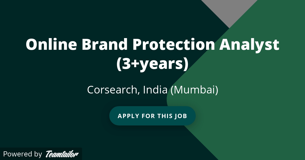 Senior Online Brand Protection Analyst Corsearch