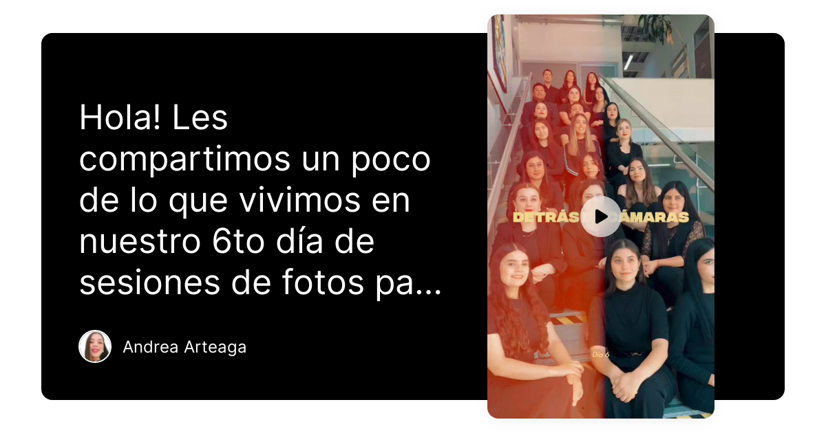 Hola! Les compartimos un poco de lo que vivimos en nuestro 6to día de ...