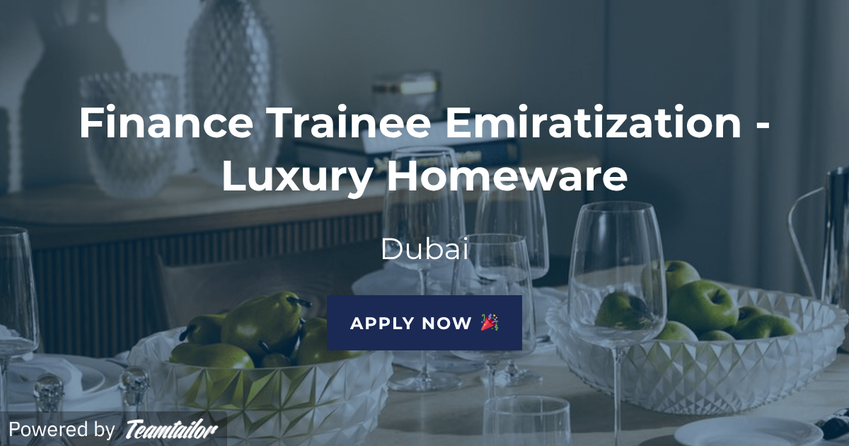 Finance Trainee opportunity with Tanagra in Dubai