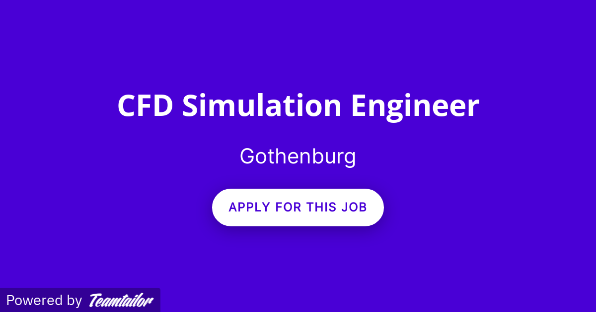 CFD Simulation Engineer - Arion Recruitment
