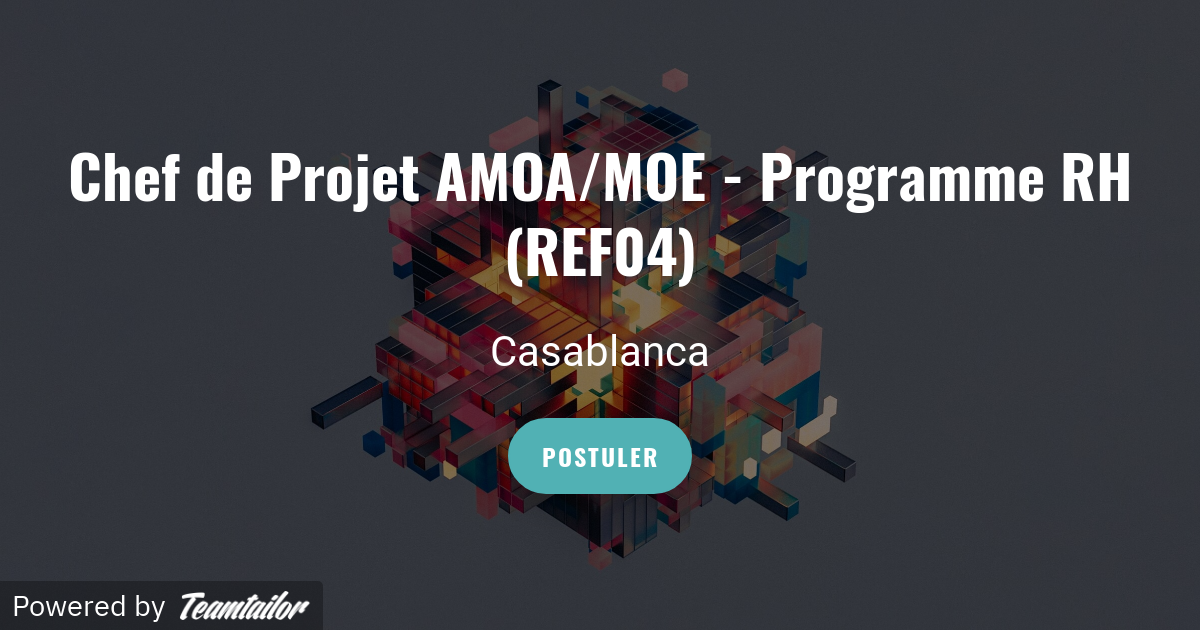 Chef de Projet AMOA/MOE Programme RH (REF04) Trusted Advisors — free download