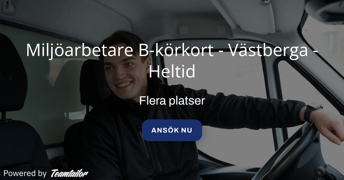 Miljöarbetare B-körkort - Västberga - Heltid - Simplex Bemanning AB