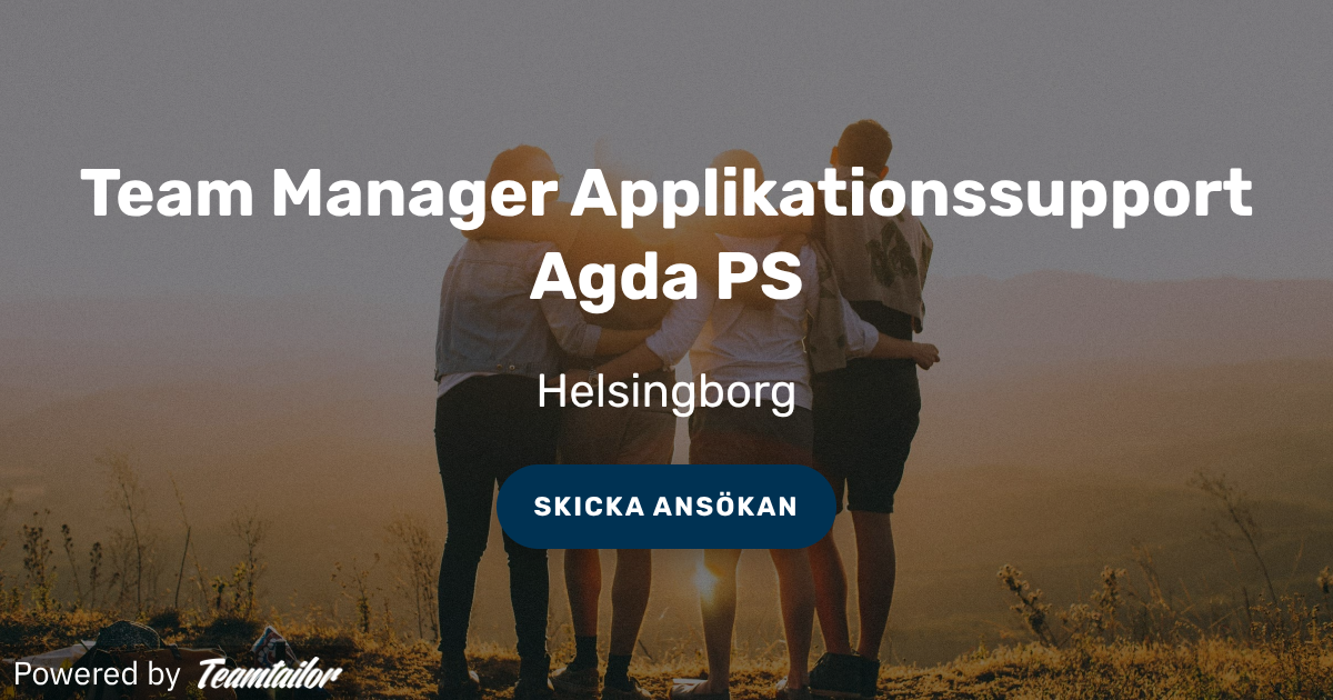 Team Manager Applikationssupport Agda PS - Visma Software Nordic