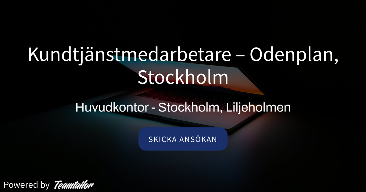 Kundtjänstmedarbetare – Odenplan, Stockholm - Simplex Bemanning AB